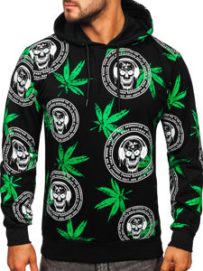 Men's Printed Hoodie Black Bolf 6424