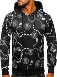 Men's Printed Hoodie Black Bolf HM336