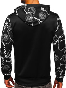 Men's Printed Hoodie Black Bolf HM336