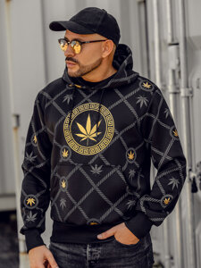 Men's Printed Hoodie Black Bolf HM630