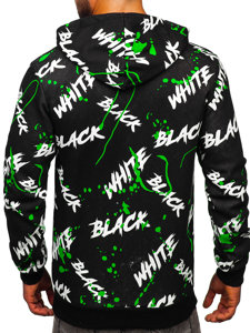 Men's Printed Hoodie Black-Green Bolf 141033