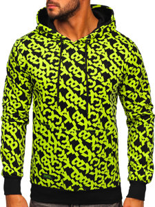 Men's Printed Hoodie Black-Green Bolf HW2320