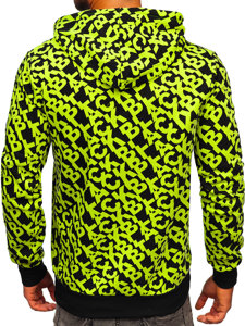 Men's Printed Hoodie Black-Green Bolf HW2320