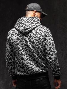 Men's Printed Hoodie Black-Grey Bolf HW2320A1