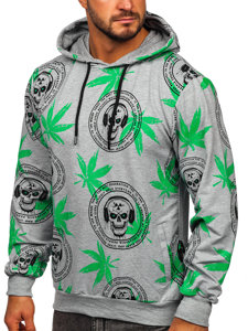 Men's Printed Hoodie Grey Bolf 6424