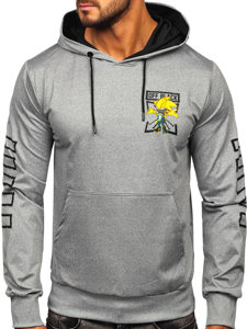 Men's Printed Hoodie Grey Bolf HM611