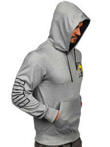 Men's Printed Hoodie Grey Bolf HM611