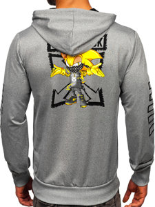 Men's Printed Hoodie Grey Bolf HM611