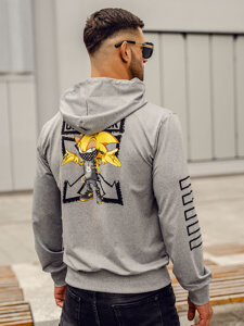 Men's Printed Hoodie Grey Bolf HM611A