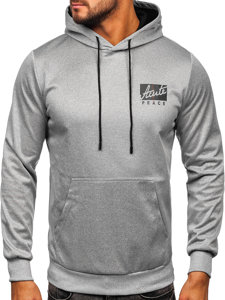 Men's Printed Hoodie Grey Bolf HY971