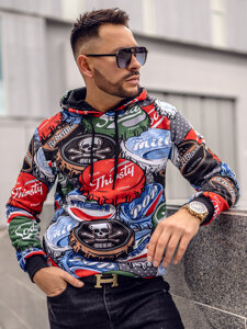 Men's Printed Hoodie Multicolour Bolf 141031A