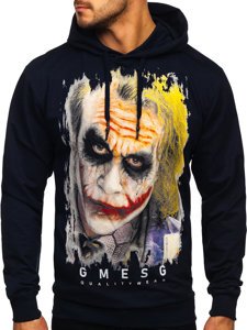 Men's Printed Hoodie Navy Blue Bolf 6146