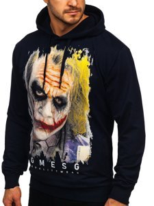 Men's Printed Hoodie Navy Blue Bolf 6146