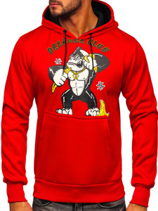 Men's Printed Hoodie Red Bolf HM563