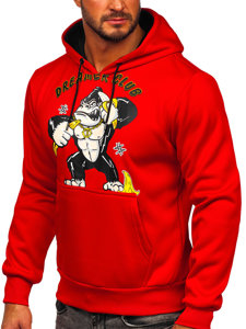 Men's Printed Hoodie Red Bolf HM563