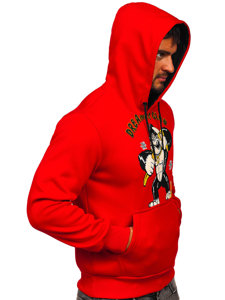 Men's Printed Hoodie Red Bolf HM563