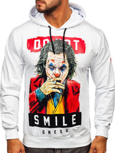 Men's Printed Hoodie White Bolf 6384