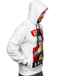 Men's Printed Hoodie White Bolf 6384