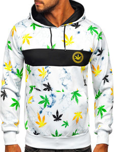 Men's Printed Hoodie White Bolf HM258