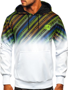 Men's Printed Hoodie White Bolf HM258