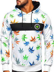 Men's Printed Hoodie White Bolf HM517