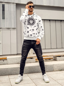 Men's Printed Hoodie White Bolf HM628A