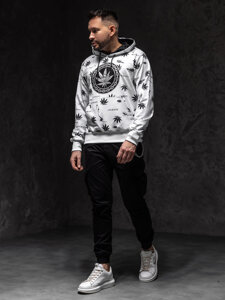 Men's Printed Hoodie White Bolf HM628A1