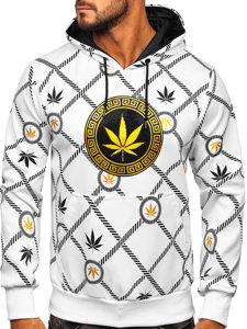 Men's Printed Hoodie White Bolf HM630