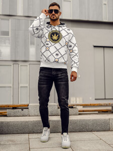 Men's Printed Hoodie White Bolf HM630