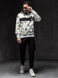 Men's Printed Hoodie White Bolf HM631A1