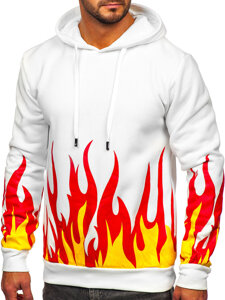 Men's Printed Hoodie White Bolf LK63