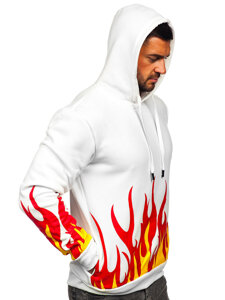 Men's Printed Hoodie White Bolf LK63