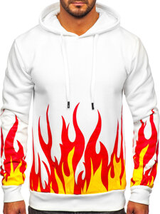 Men's Printed Hoodie White Bolf LK63