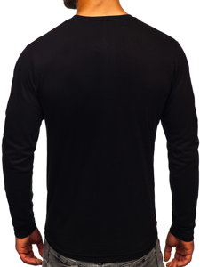 Men's Printed Long Sleeve Top Black Bolf 1214