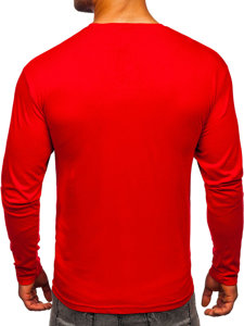 Men's Printed Long Sleeve Top Red Bolf 1219