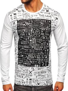 Men's Printed Long Sleeve Top White Bolf 1213