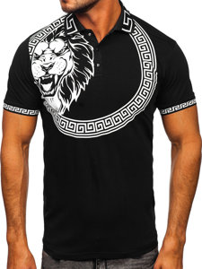 Men's Printed Polo Shirt Black Bolf 2496