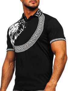 Men's Printed Polo Shirt Black Bolf 2496