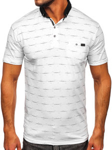 Men's Printed Polo Shirt with a Pocket White Bolf 192472