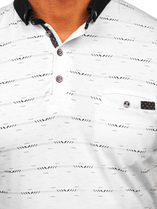 Men's Printed Polo Shirt with a Pocket White Bolf 192472