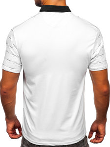 Men's Printed Polo Shirt with a Pocket White Bolf 192472