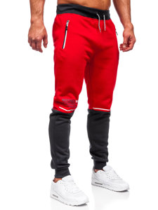 Men's Printed Sweatpants Red Bolf AM85