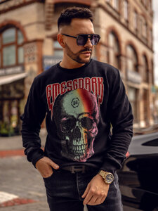 Men's Printed Sweatshirt Black Bolf 6445A