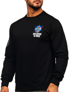 Men's Printed Sweatshirt Black Bolf 6475