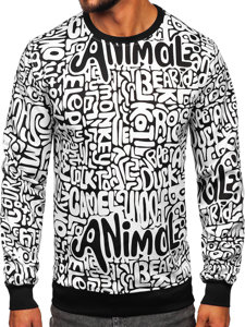 Men's Printed Sweatshirt Black-White Bolf 8B1131