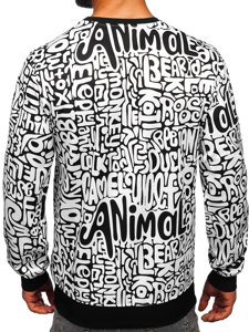 Men's Printed Sweatshirt Black-White Bolf 8B1131