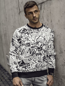 Men's Printed Sweatshirt Black-White Bolf 8B1135A