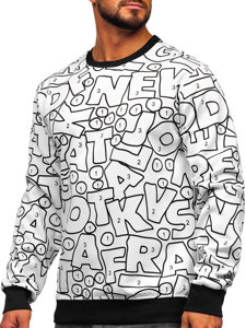 Men's Printed Sweatshirt Black-White Bolf 8B1136