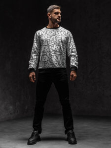 Men's Printed Sweatshirt Black-White Bolf 8B1136A1