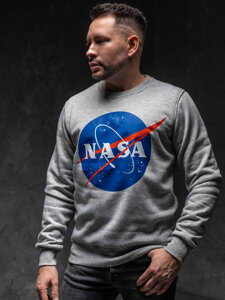 Men's Printed Sweatshirt Grey Bolf 14601A1